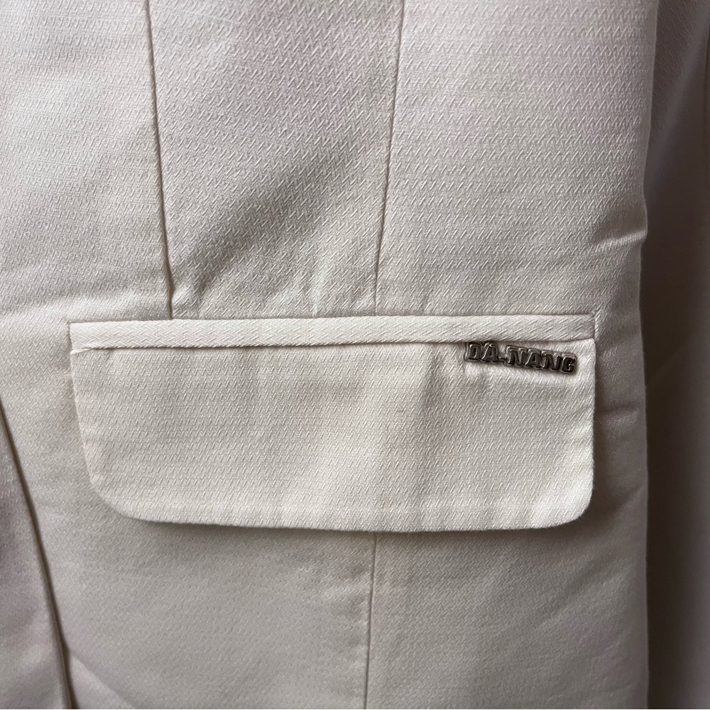 🎉HP!🎉 NWT Da-Nang Eggshell white cotton/silk blazer. Size Small 🕊️ - Picture 9 of 12